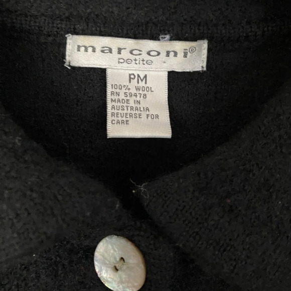 Marconi 100% Wool Cardigan Size PM - Picture 7 of 10